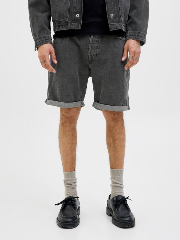 premium by jack & jones Regular Fit Denim shorts Black / Black Denim