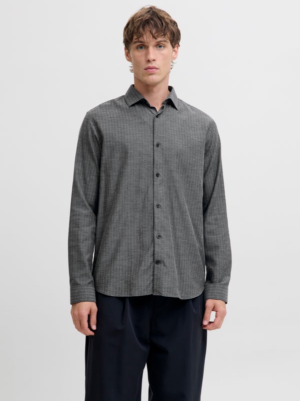 Premium By Jack & Jones Regular Fit Dress Shirt Grey / Black