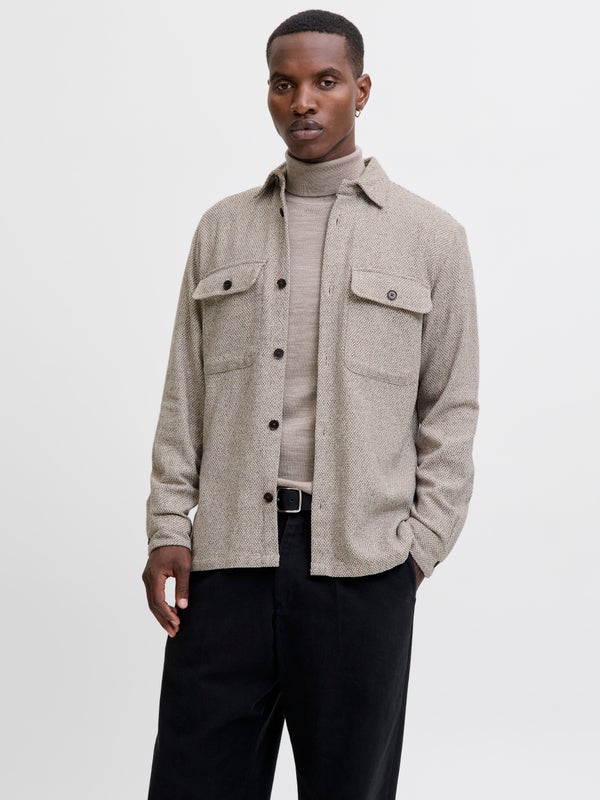 Premium By Jack & Jones Regular Fit Overshirt Beige / Ermine