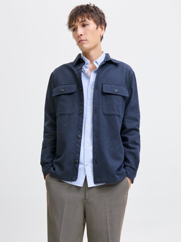 premium by jack & jones Regular Fit Overshirt Blue / Dark Navy