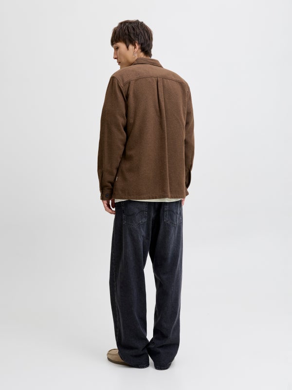 Premium By Jack & Jones Regular Fit Overshirt Brown / Malt Ball