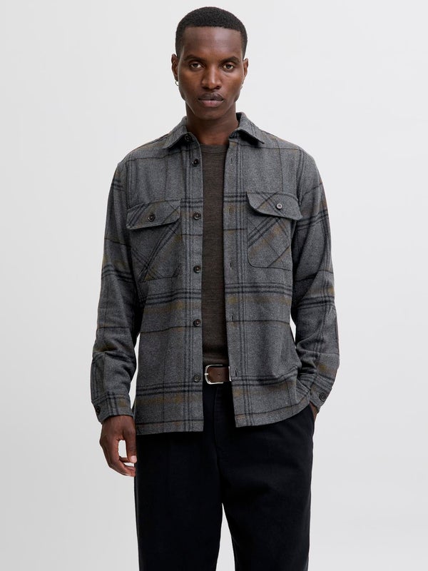 Premium By Jack & Jones Regular Fit Overshirt Grey / Dark Grey