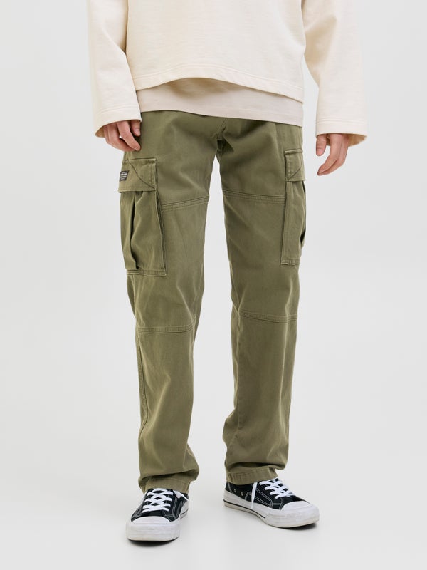 Premium By Jack & Jones Relaxed Fit Cargo Trousers Green / Olive Night