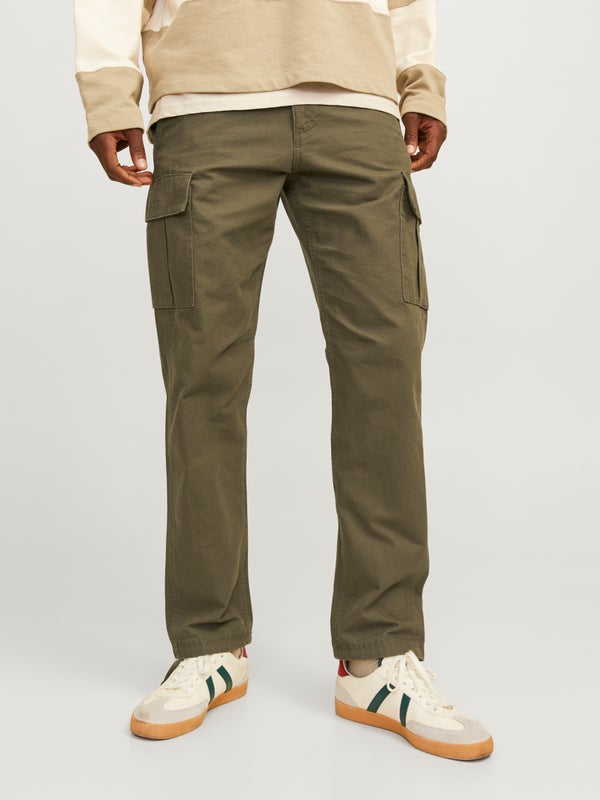 Premium By Jack & Jones Relaxed Fit Cargo Trousers Green / Olive Night