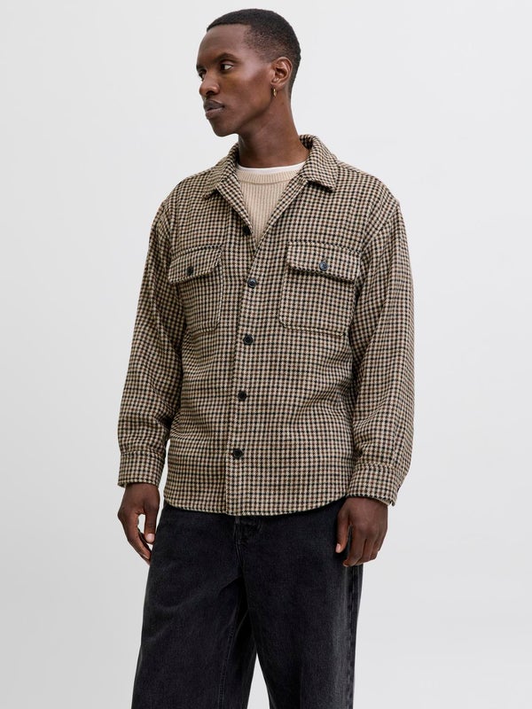 Premium By Jack & Jones Relaxed Fit Overshirt Brown / Delicioso