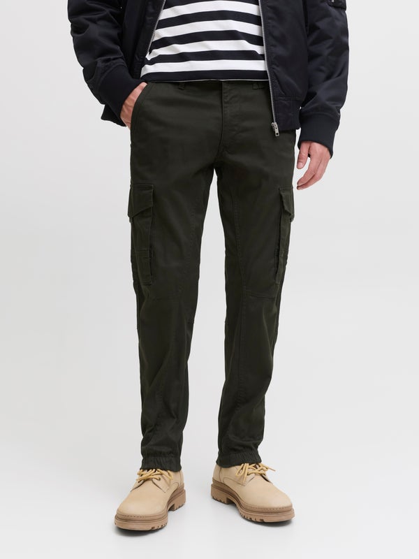 Premium By Jack & Jones Slim Fit Cargo Trousers Green / Rosin