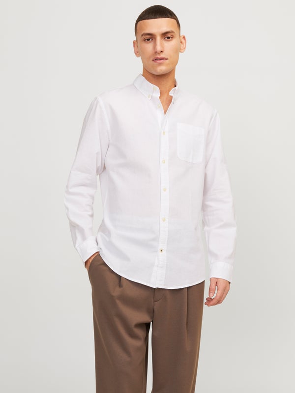 premium by jack & jones Slim Fit Casual shirt White / White
