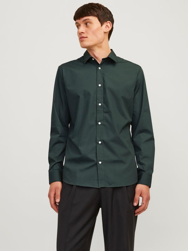 premium by jack & jones Slim Fit Dress shirt Green / Darkest Spruce