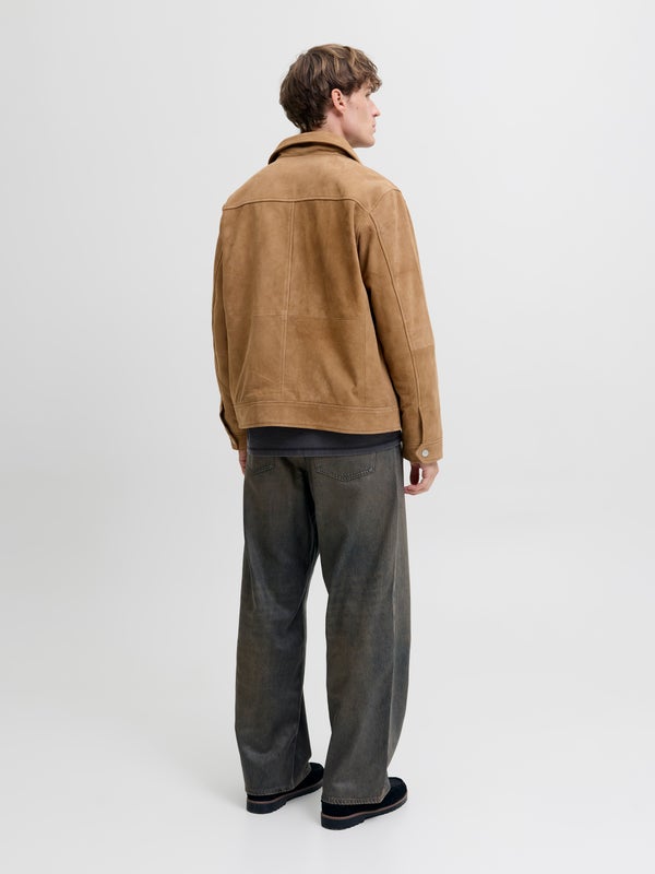 Premium By Jack & Jones Suede Jacket Brown / Sepia Tint