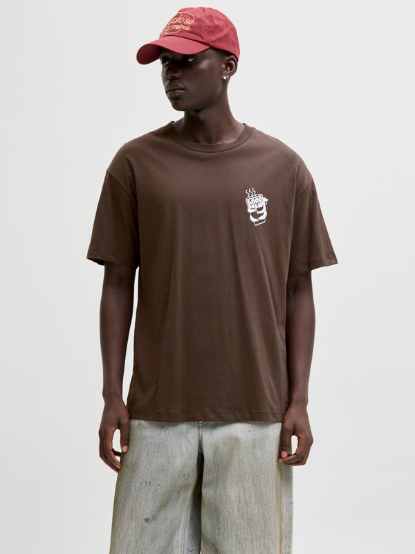 premium by jack & jones T-shirt Brown / Chocolate Brown