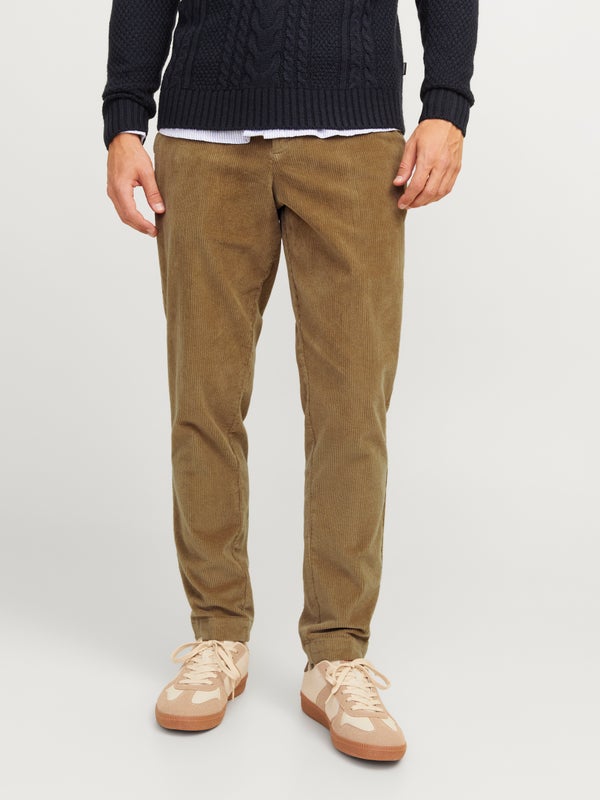 Premium By Jack & Jones Tapered Fit Chino Pants Brown / Elmwood