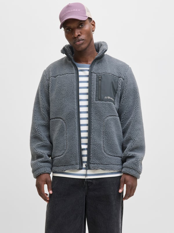 premium by jack & jones Teddy jacket Grey / Stormy Weather