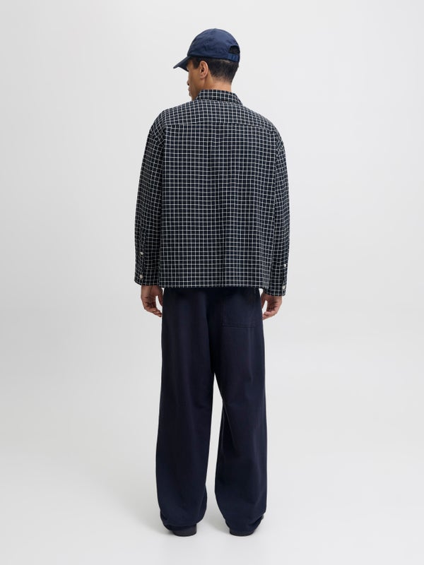 Premium By Jack & Jones Wide Fit Overshirt Blue / Night Sky