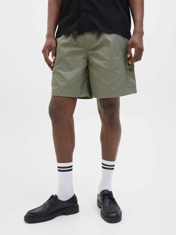 Premium By Jack & Jones Wide-Leg Fit Cargo Shorts Green / Agave Green