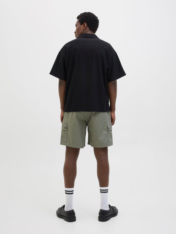 Premium By Jack & Jones Wide-Leg Fit Cargo Shorts Green / Agave Green