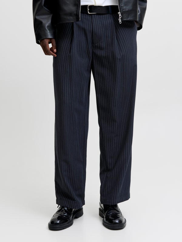 Premium By Jack & Jones Wide-Leg Fit Classic Pants Blue / Dark Navy