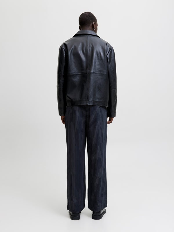 Premium By Jack & Jones Wide-Leg Fit Classic Pants Blue / Dark Navy