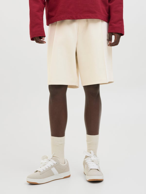 Premium By Jack & Jones Wide-Leg Fit Sweat Shorts White / Antique White