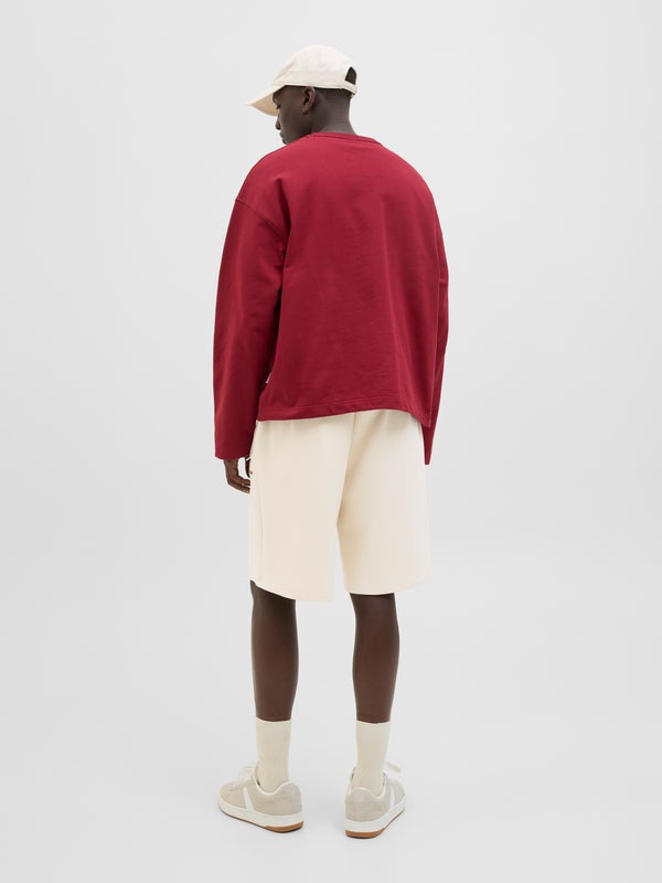 Premium By Jack & Jones Wide-Leg Fit Sweat Shorts White / Antique White