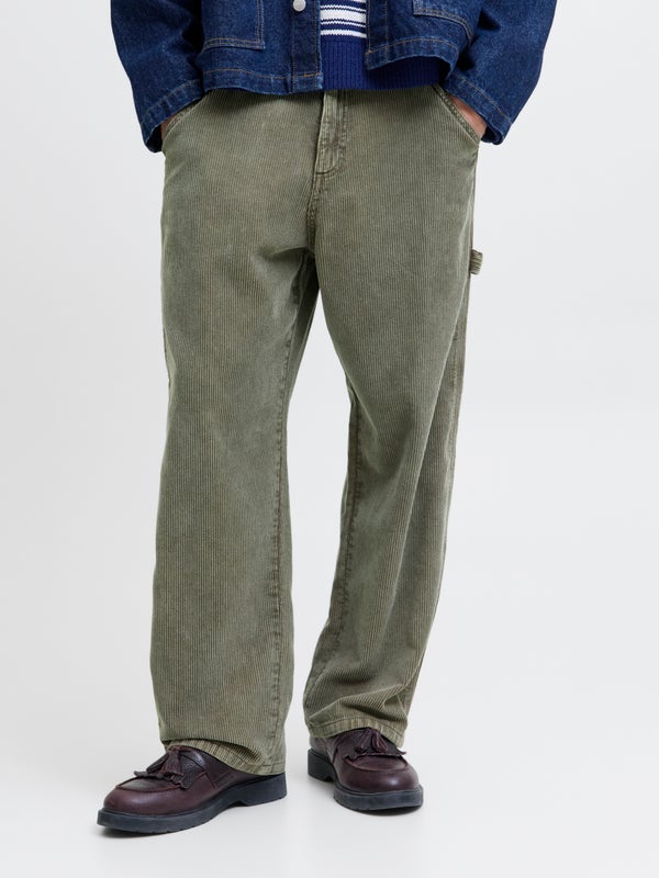 premium by jack & jones Wide-Leg Fit Worker pants Green / Crocodile