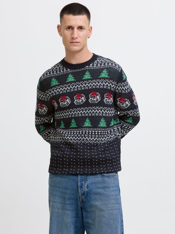 premium by jack & jones X-mas Knitted pullover Blue / Sky Captain