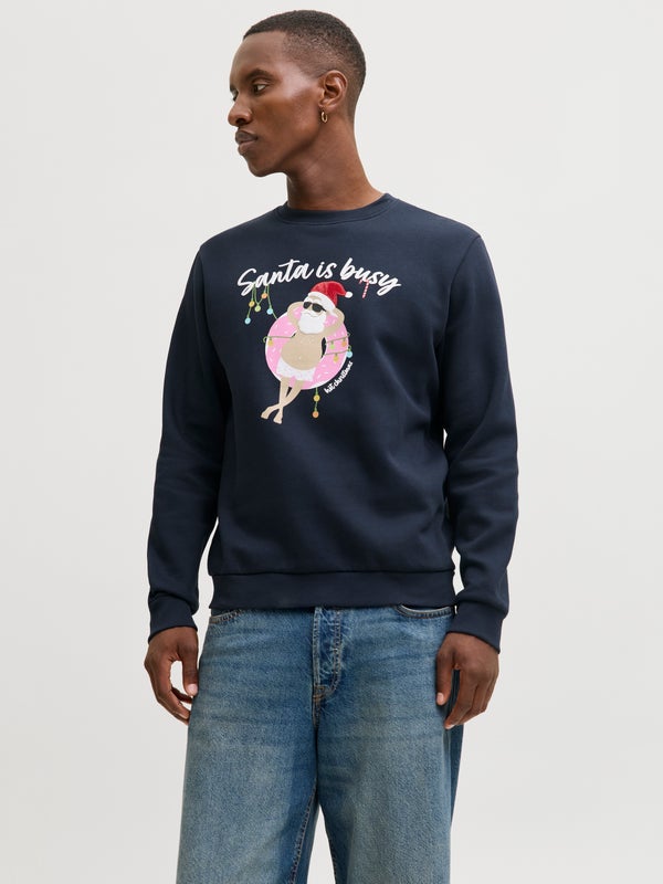 Premium By Jack & Jones X-mas Sweatshirt Blue / Sky Captain