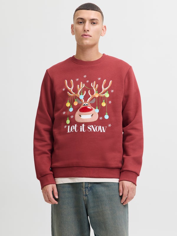 premium by jack & jones X-mas Sweatshirt Red / Brick Red