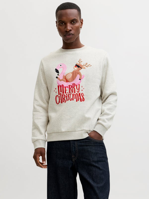 Premium By Jack & Jones X-mas Sweatshirt White / White Melange