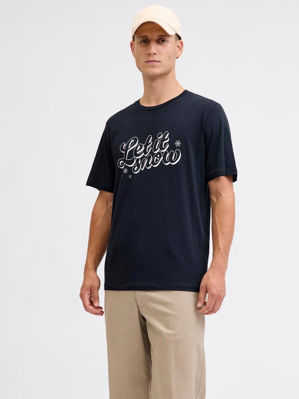 Premium By Jack & Jones X-mas T-shirt Blue / Sky Captain