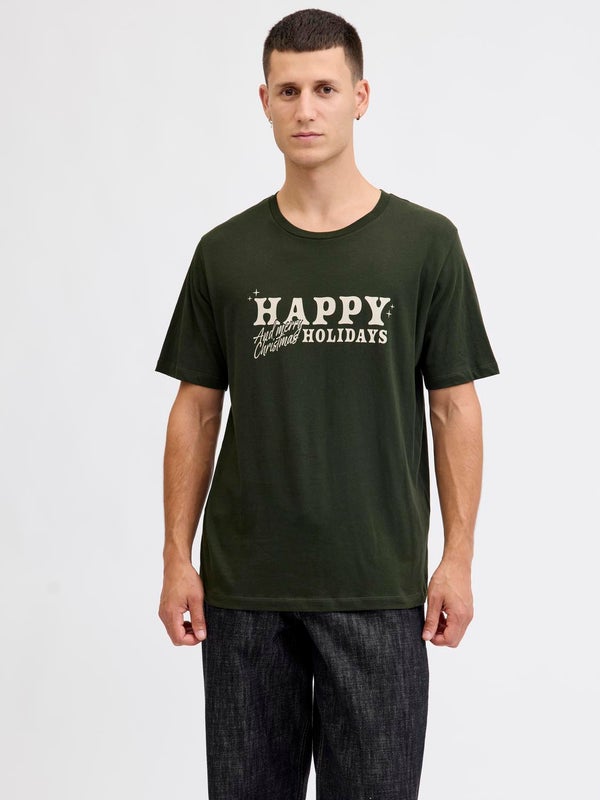premium by jack & jones X-mas T-shirt Green / Duffel Bag