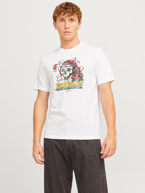 Premium By Jack & Jones X-mas T-shirt White / Bright White