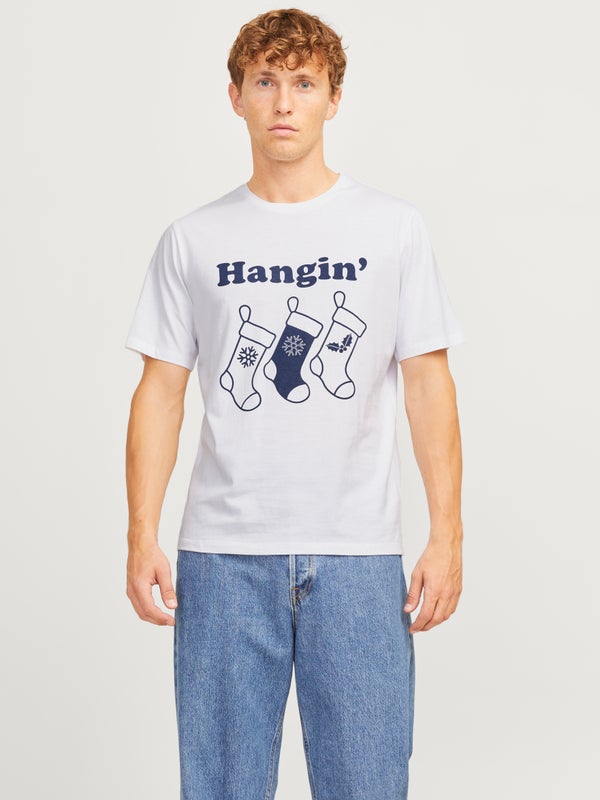 premium by jack & jones X-mas T-shirt White / Bright White