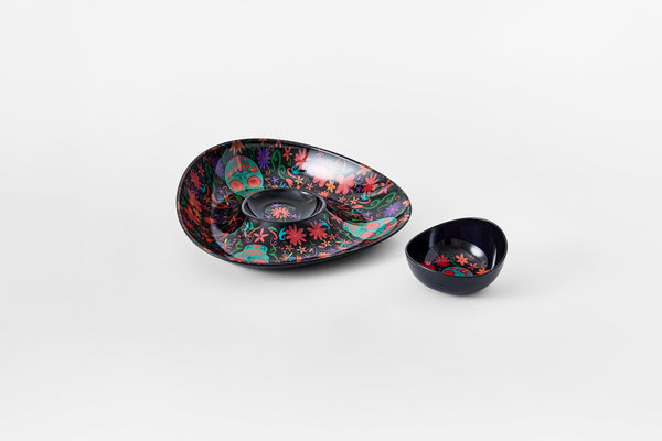 Prepara Chip And Dip Holder - Day Of The Dead Edition