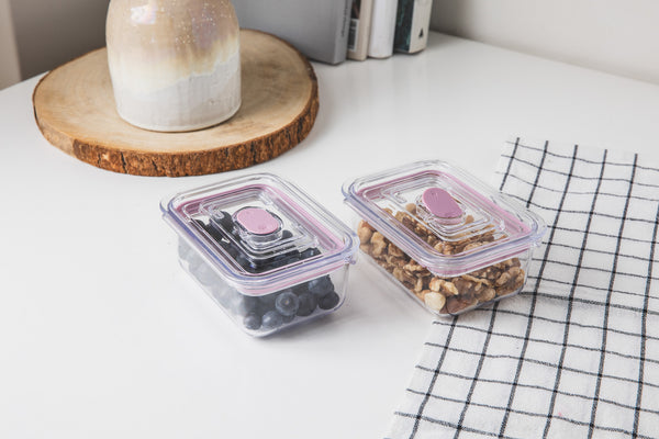 Prepara Latchlok Click Rose Container - 1.9 Cups (Set Of 2)