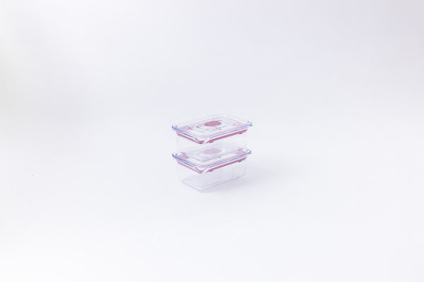 prepara Latchlok Click Rose Container - 1.9 Cups (Set of 2)