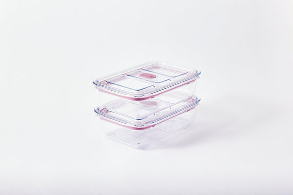 prepara Latchlok Click Rose Container - 4.3 Cups (Set of 2)