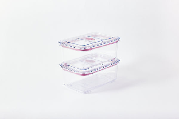 prepara Latchlok Click Rose Container - 6.4 Cups (Set of 2)