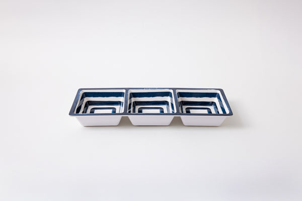 Prepara 3 Section Taco Tray (Coastal Stripe)