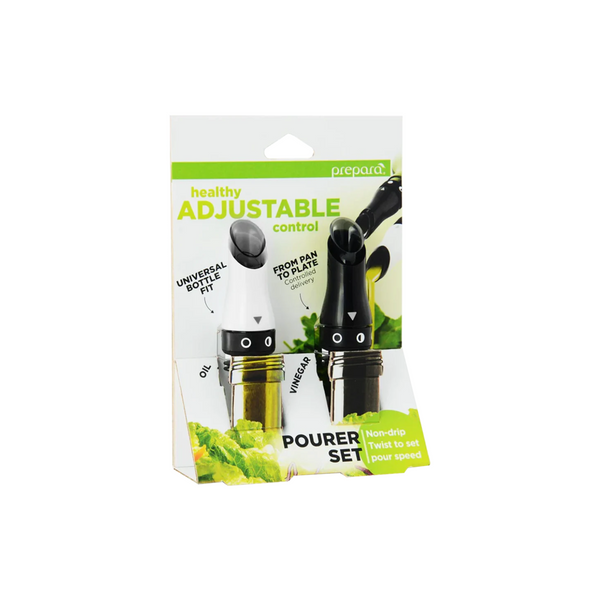 prepara Adjustable Oil & Vinegar Pourers - 2 Pack