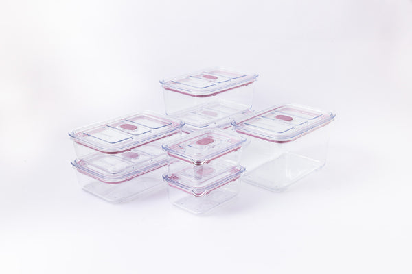 prepara Latchlok Click Rose Container - 14 Piece Set