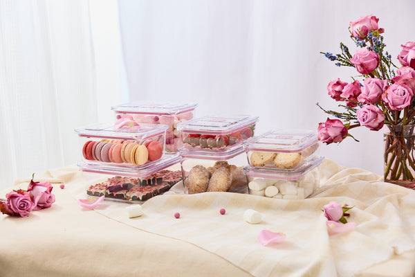 Prepara Latchlok Click Rose Container - 6 Piece Set