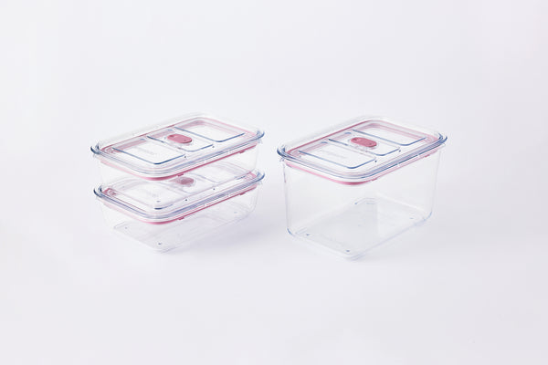 prepara Latchlok Click Rose Container - 6 Piece Set