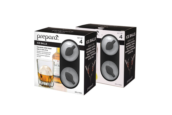 Prepara Original Ice Balls Mold Black (4-PK)