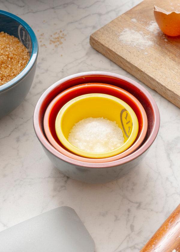 Prepara Two-Tone Melamine Pinch Bowls - 5 Piece Set