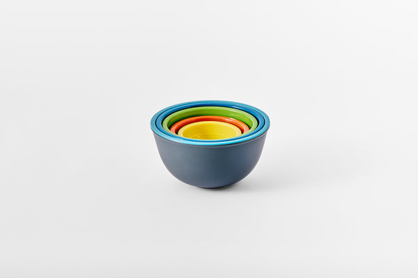 prepara Two-Tone Melamine Pinch Bowls - 5 Piece Set