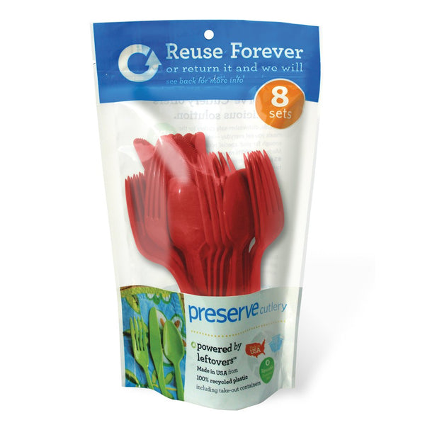 Preserve Heavy Duty Cutlery | Knives Forks Spoons | 8 Sets