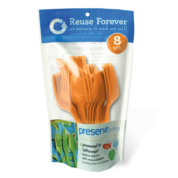 Preserve Heavy Duty Cutlery | Knives Forks Spoons | 8 Sets