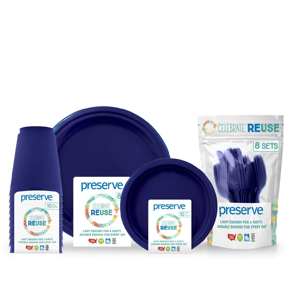 preserve On the Go Tableware Set | Pack for 8