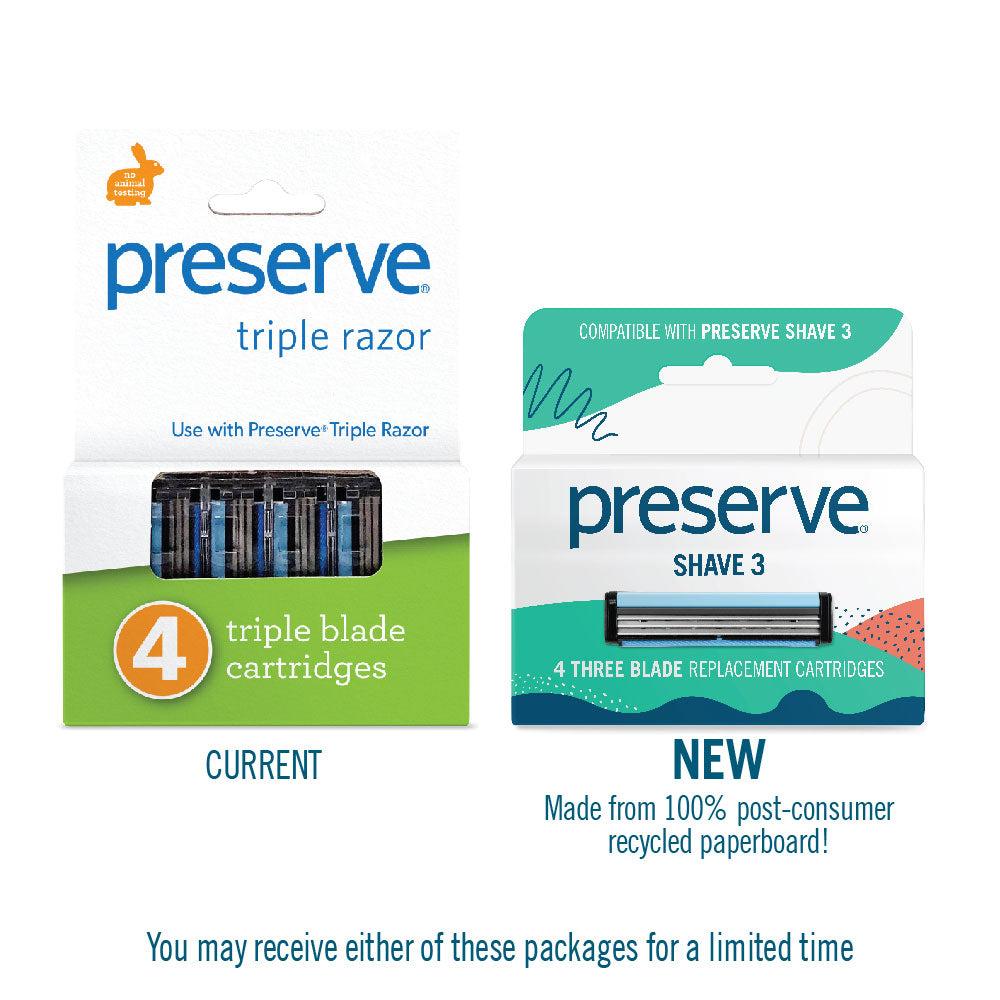 preserve Shave 3 Replacement Blades | 4 Blades