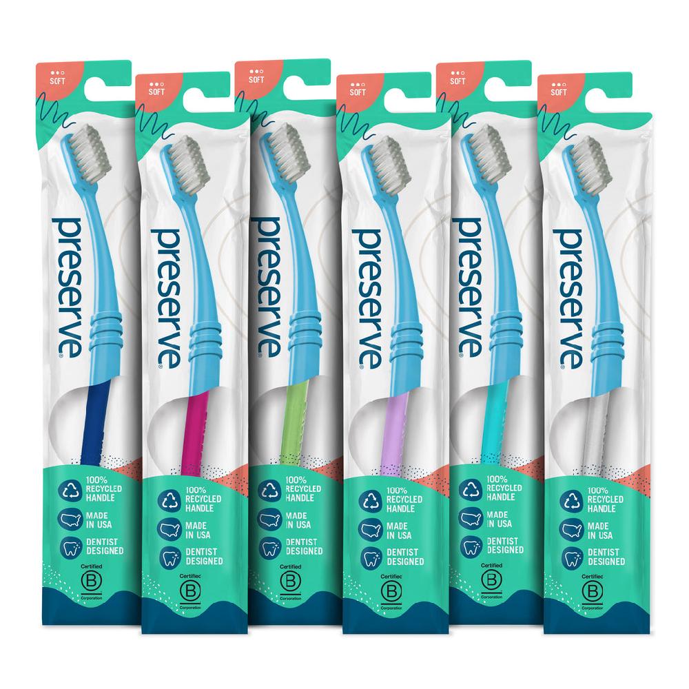 preserve Toothbrush in Lightweight Pouch | 6-pack